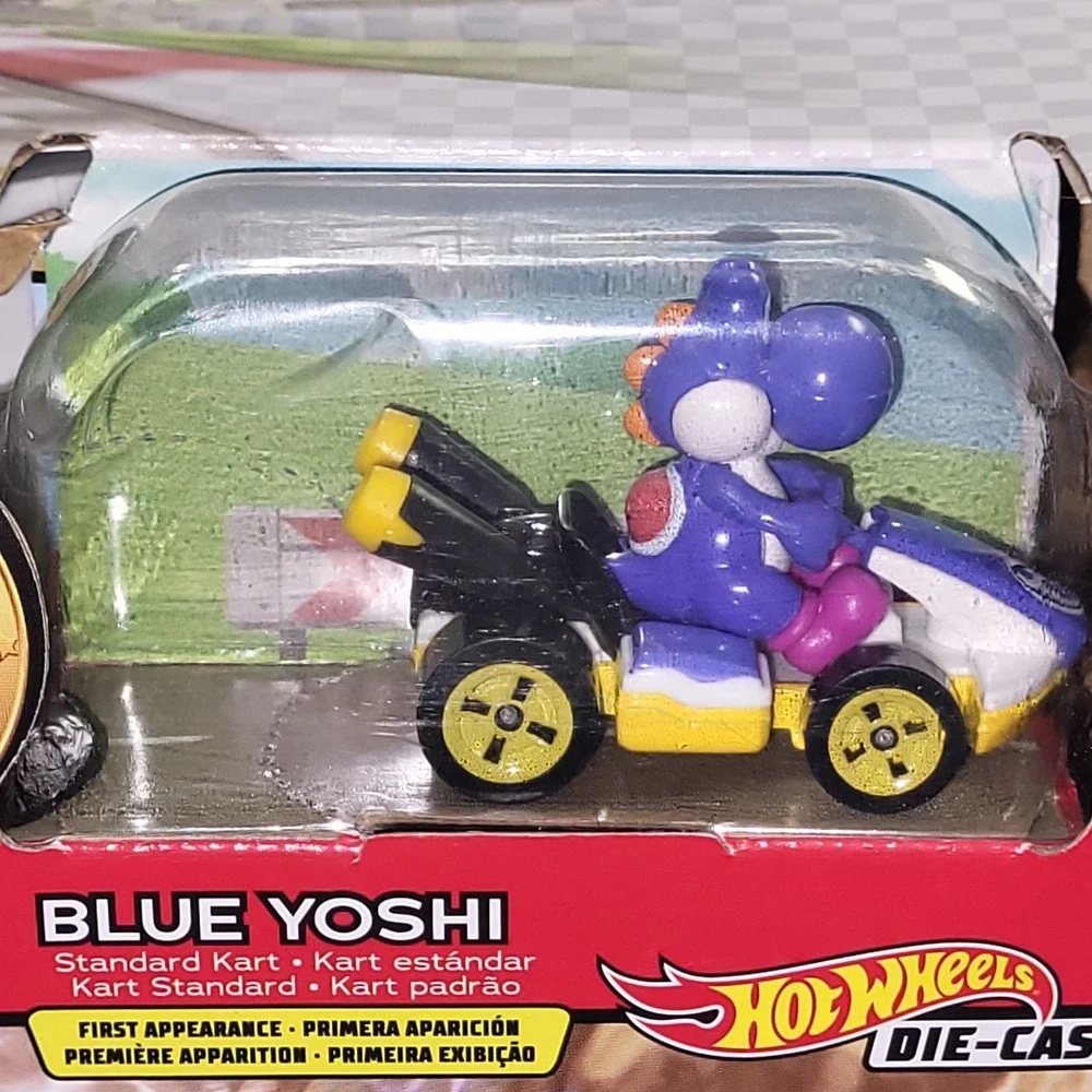 New Sealed Hot Wheels Mario Kart Bowser's Castle Chaos Track Set Blue Yoshi